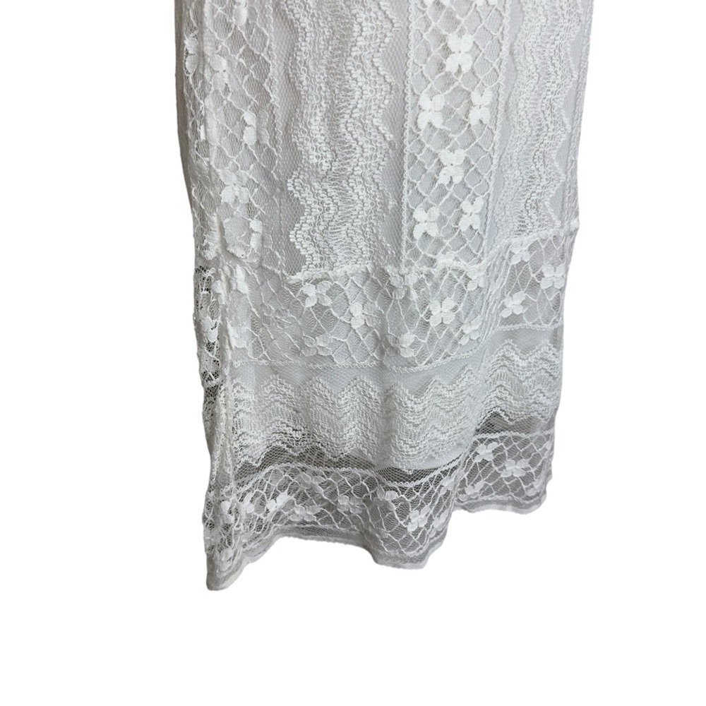Gamiss Women’s White Floral Lace‎ Sleeveless Dress Size XL - Picture 5 of 10